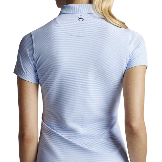 Peter Millar Ladies Jubilee Polo - Cottage Blue Crown