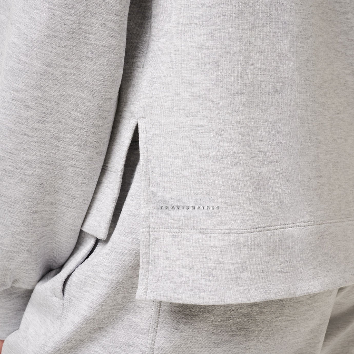 TravisMathew Ladies Skyloft Soft Hoodie - Heather Light Grey