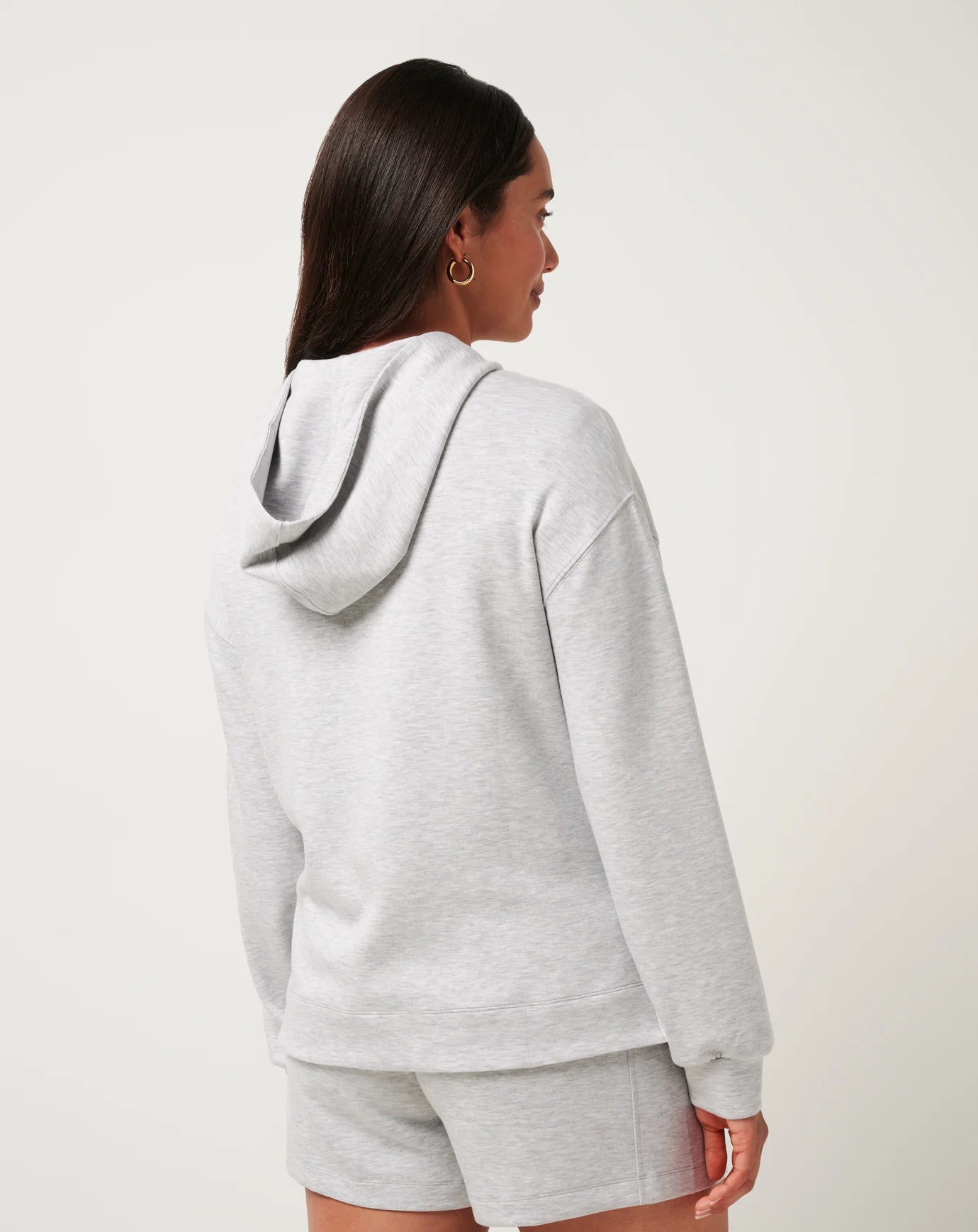TravisMathew Ladies Skyloft Soft Hoodie - Heather Light Grey