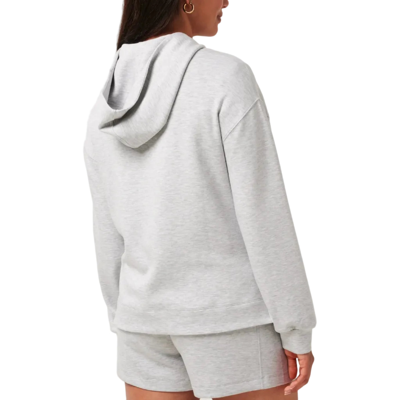TravisMathew Ladies Skyloft Soft Hoodie - Heather Light Grey
