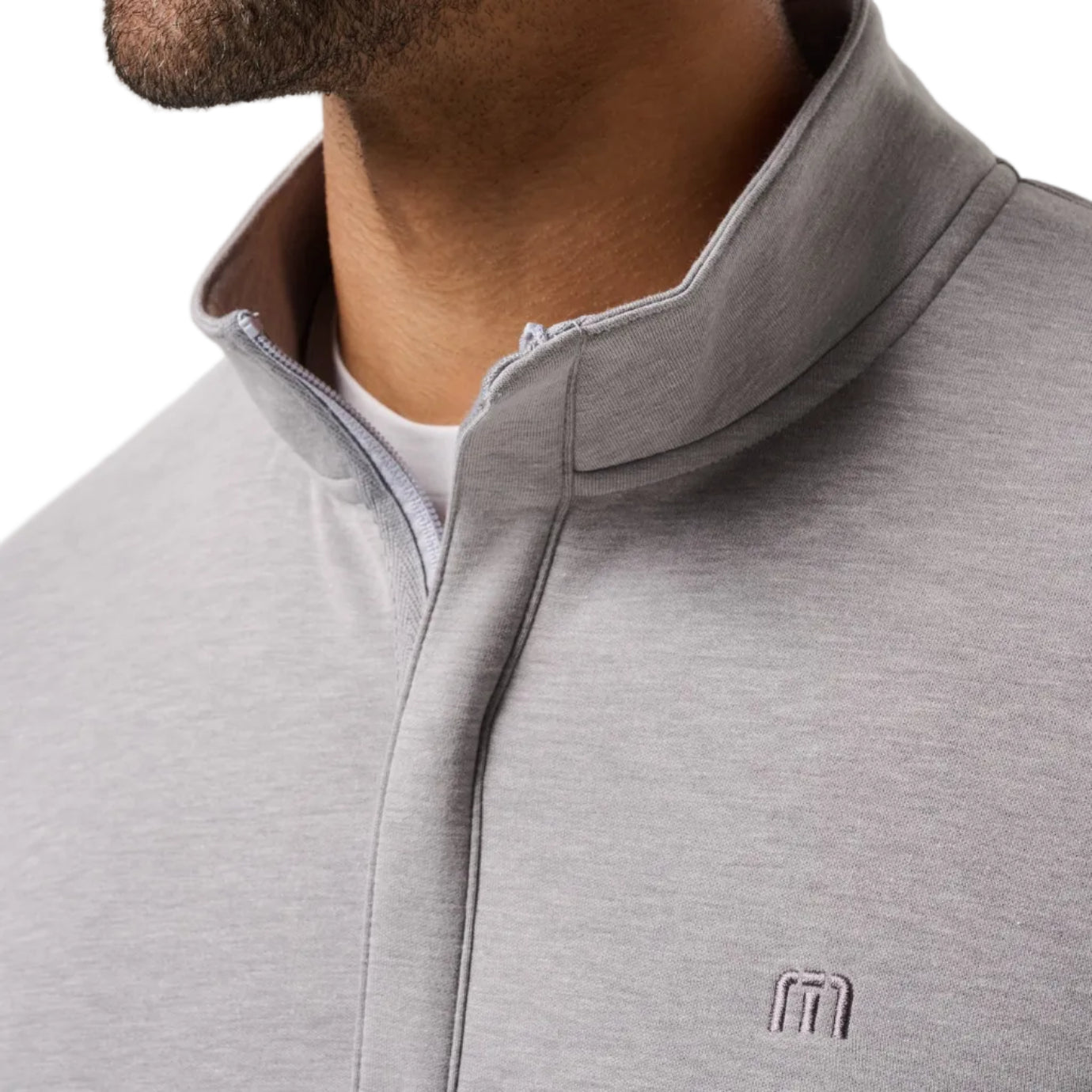 TravisMathew Cloud Quarter Zip 2.0 - Heather Medium Grey