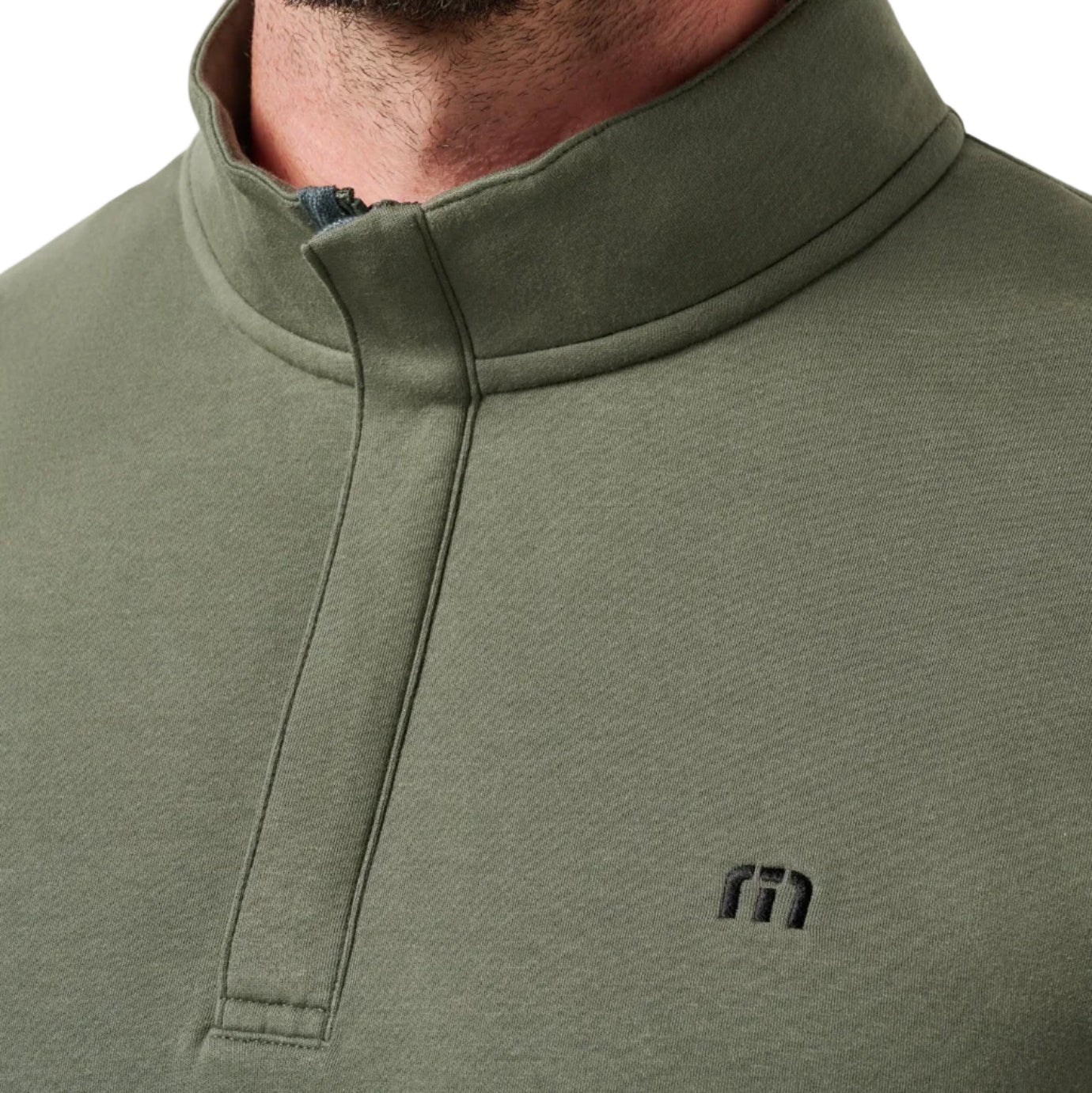 TravisMathew Cloud Quarter Zip 2.0 - Dark Olive