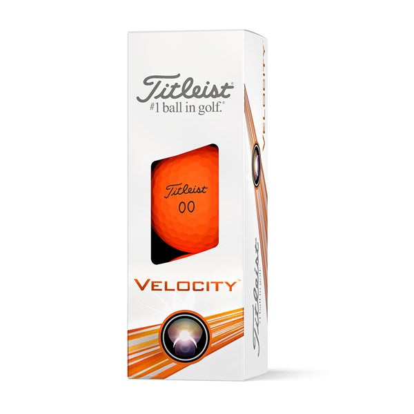 Titleist Velocity Matte Orange '24 Golf Balls - Sleeve