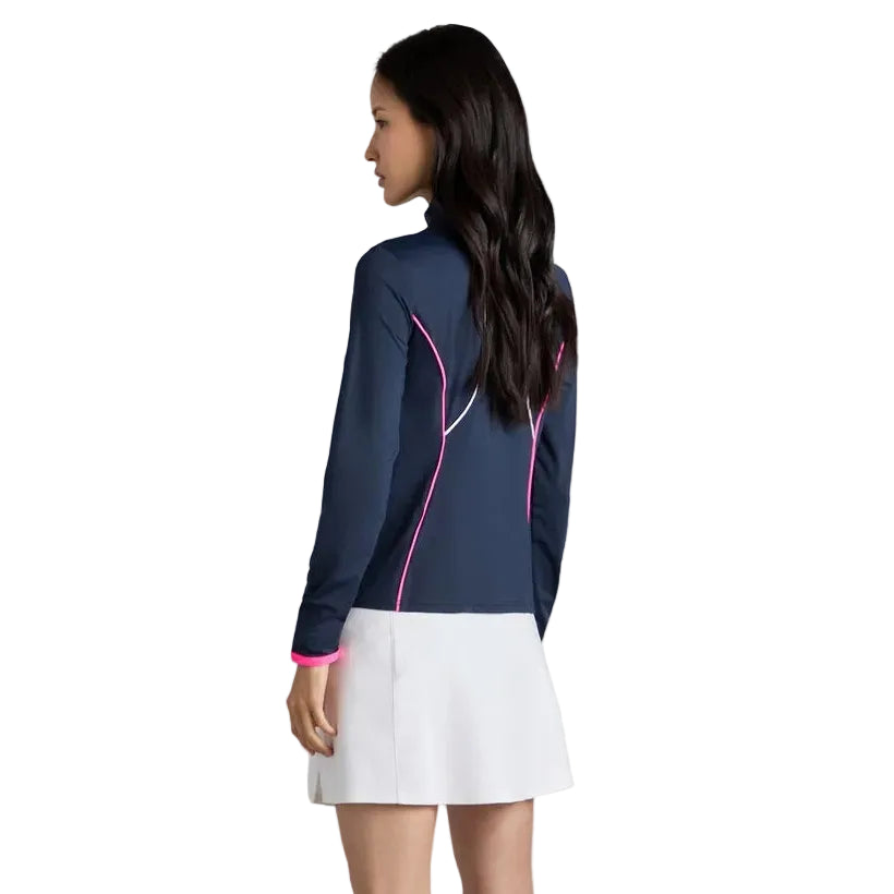 G/Fore Ladies Italian Double Knit Contrast Midlayer