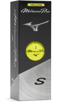 Mizuno Pro S golf ball with packaging on a white background