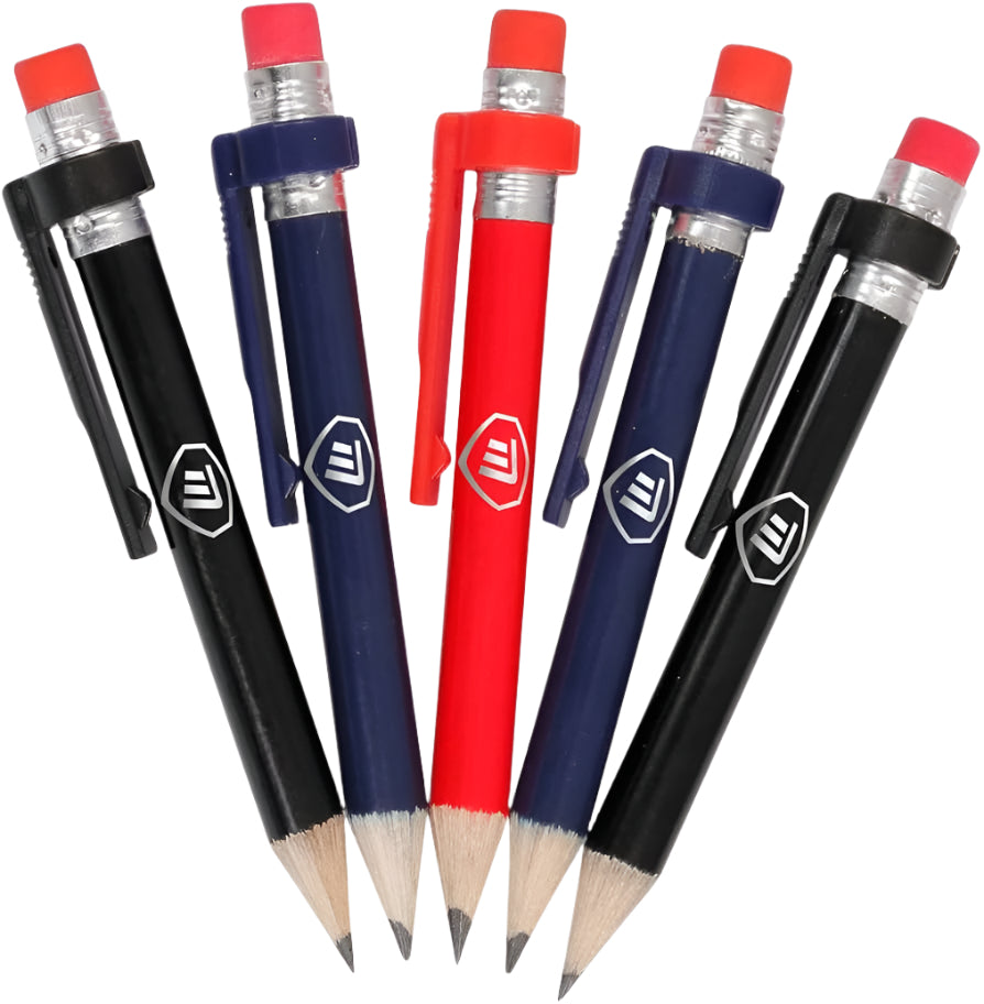 Masters Deluxe Wood Pencils With Clip And Eraser