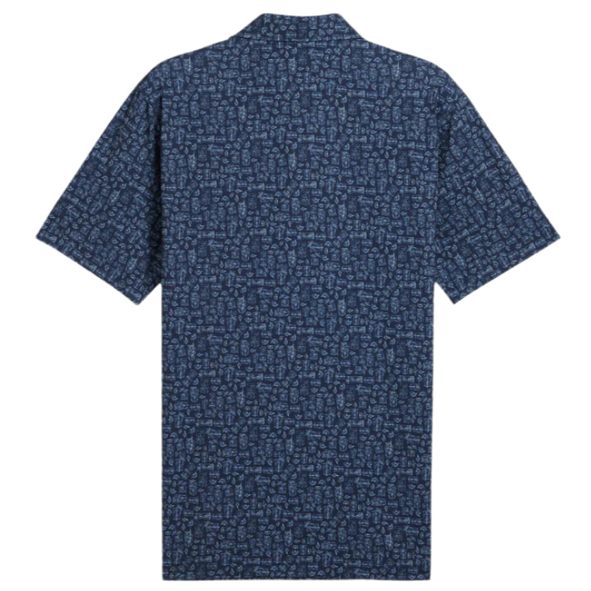 Puma AP Sketch Golf Polo - Deep Navy / Peaceful Blue