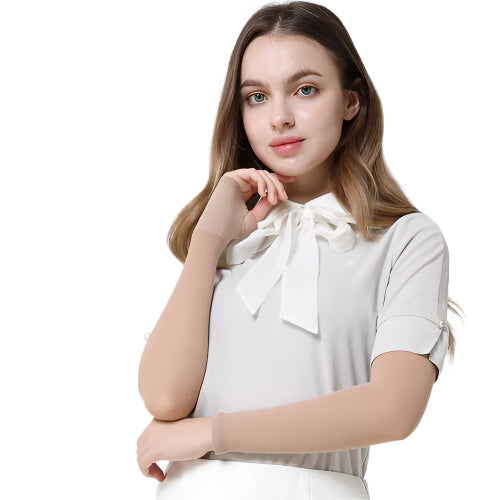 Clobirdie UV Protection Women's Arm Sleeves - Skin Colour