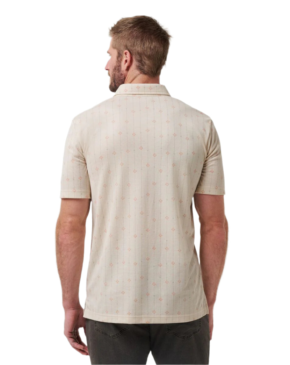 TravisMathew Deco Golf Polo - Moonbeam