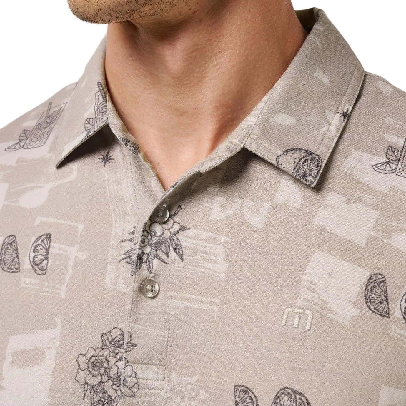 TravisMathew Featherweight Spritz Polo - Island Fossil