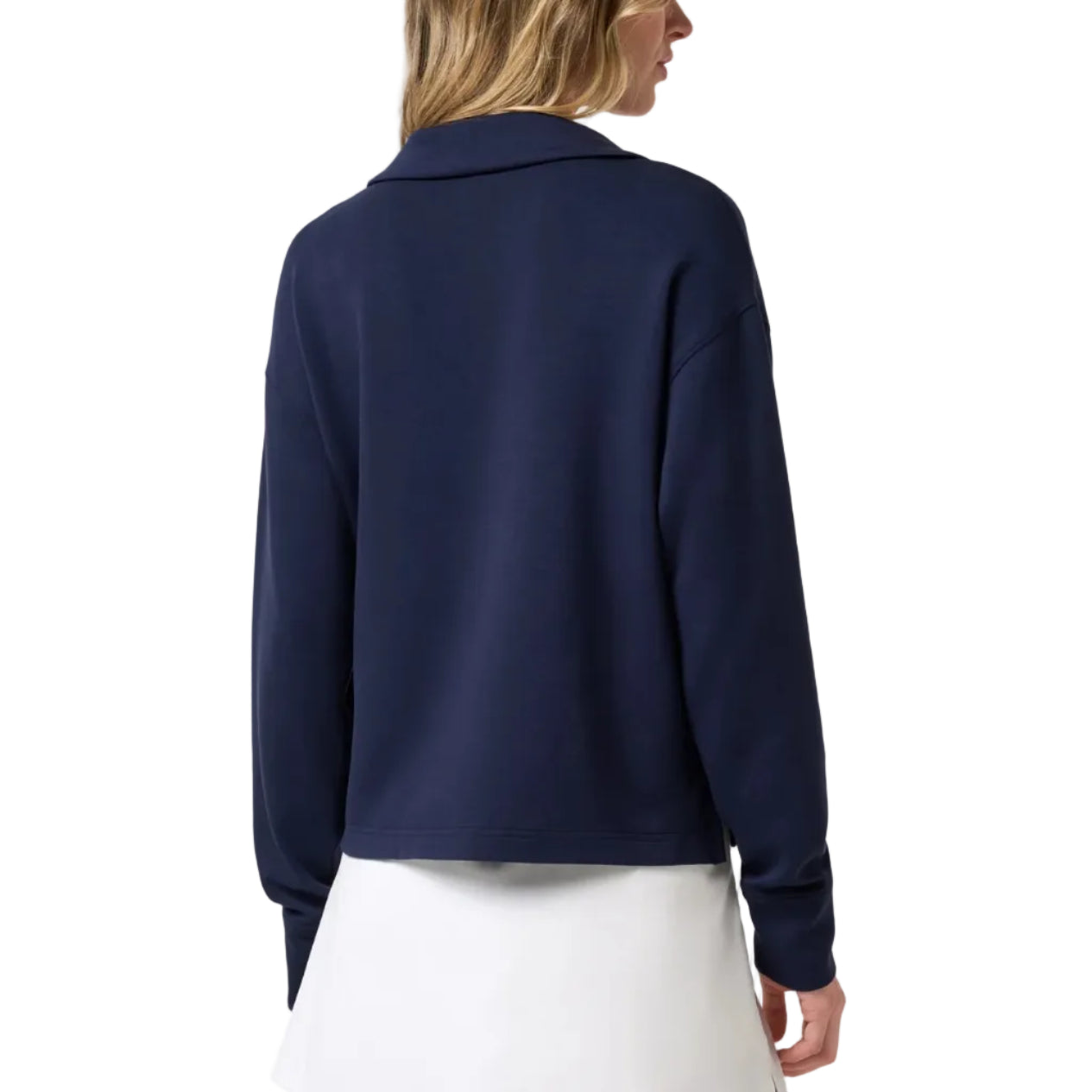 TravisMathew Ladies Skyloft Soft V-Neck Pullover - Navy Blazer