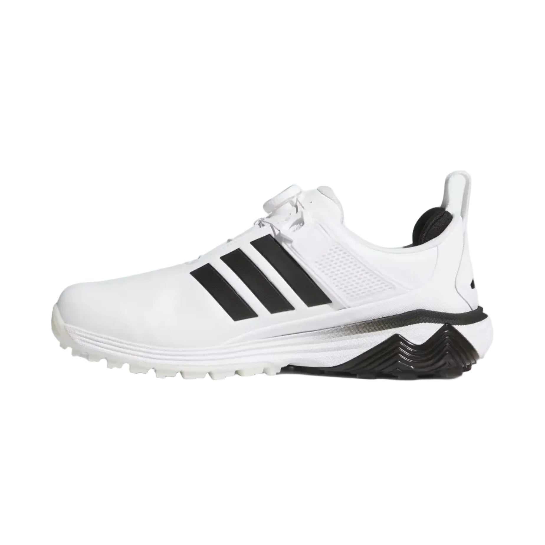 adidas golf shoes in white with black stripes