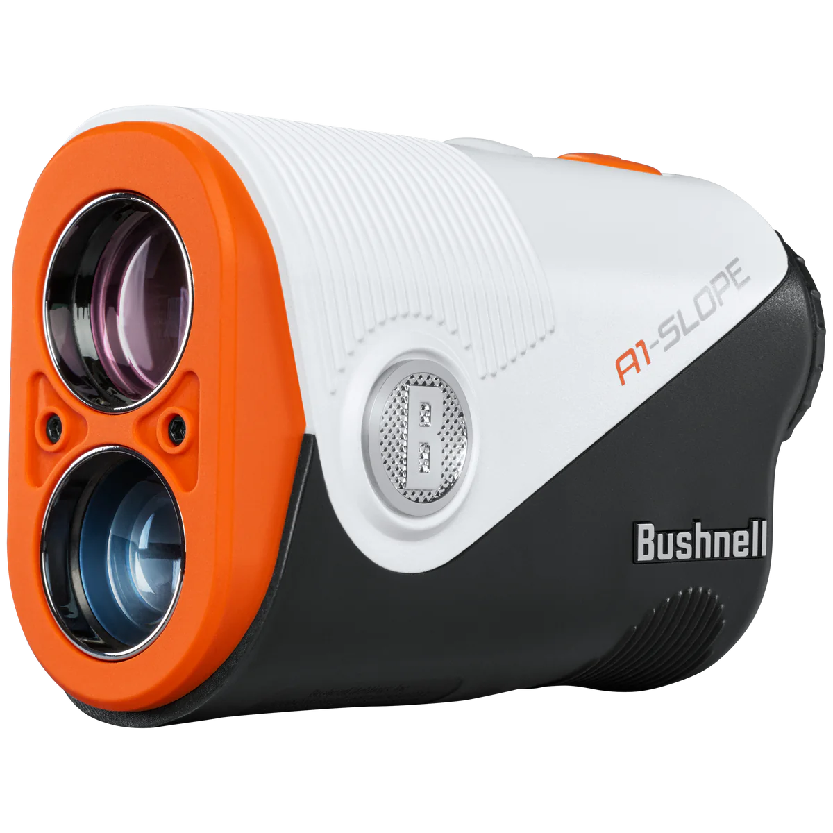 Bushnell A1-Slope Rangefinder with orange, black, and white color scheme.