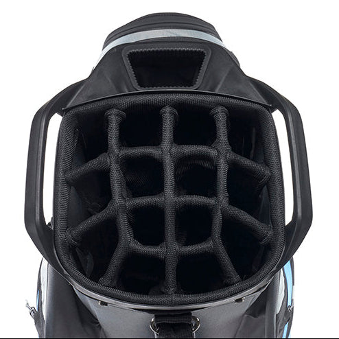 mizuno golf cart bag in black and grey colour