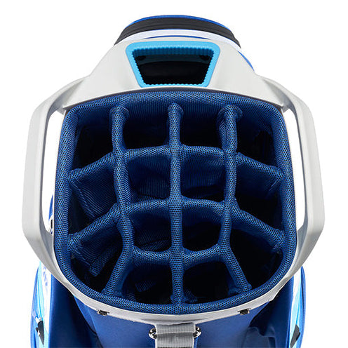 mizuno staff cart bag 2026 in blue and white