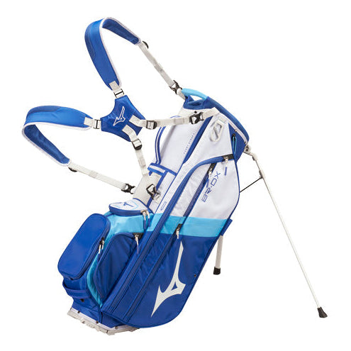 mizuno staff stand bag in blue/white