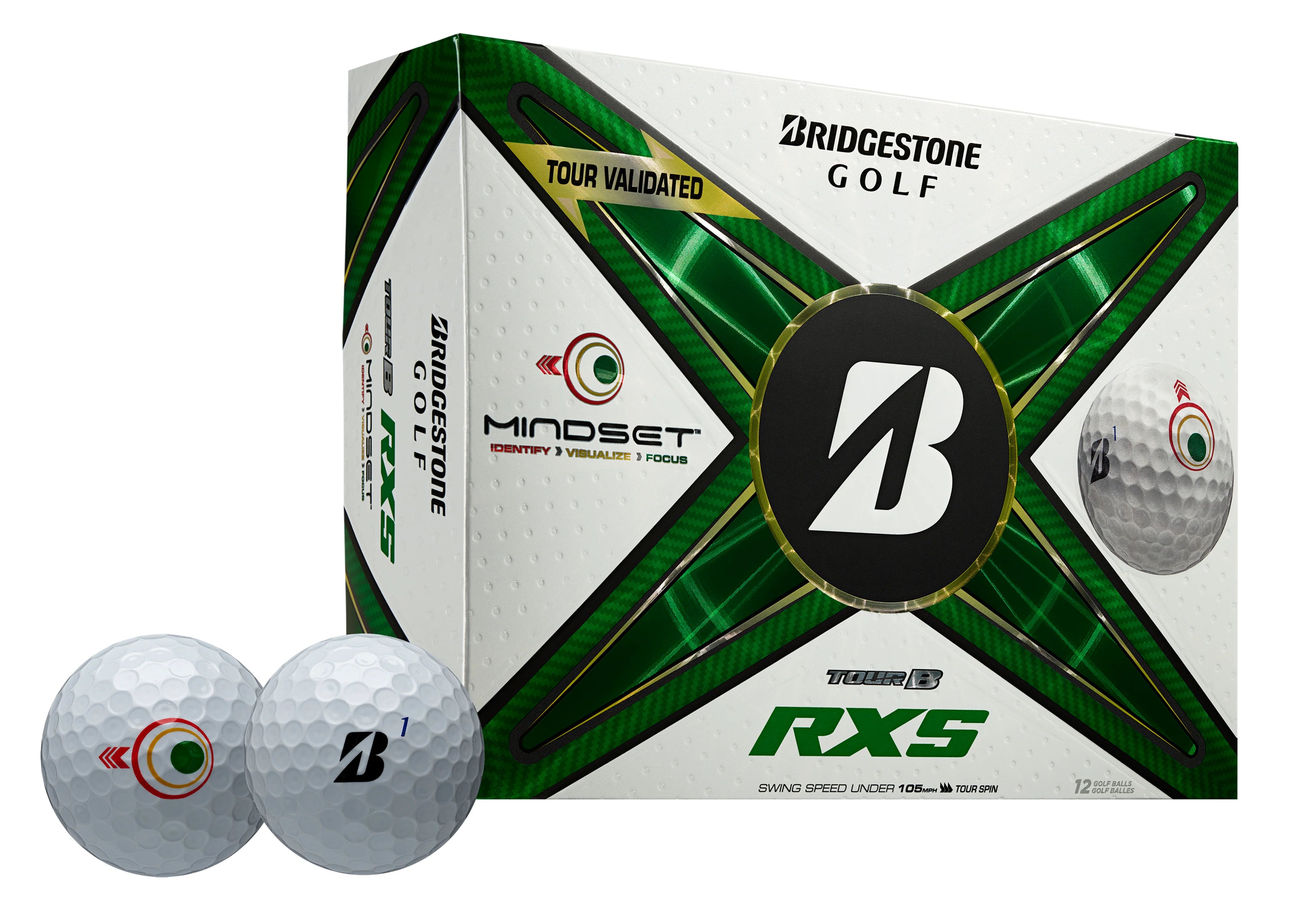 Bridgestone Tour B RXS MindSet '24 Golf Balls - Dozen