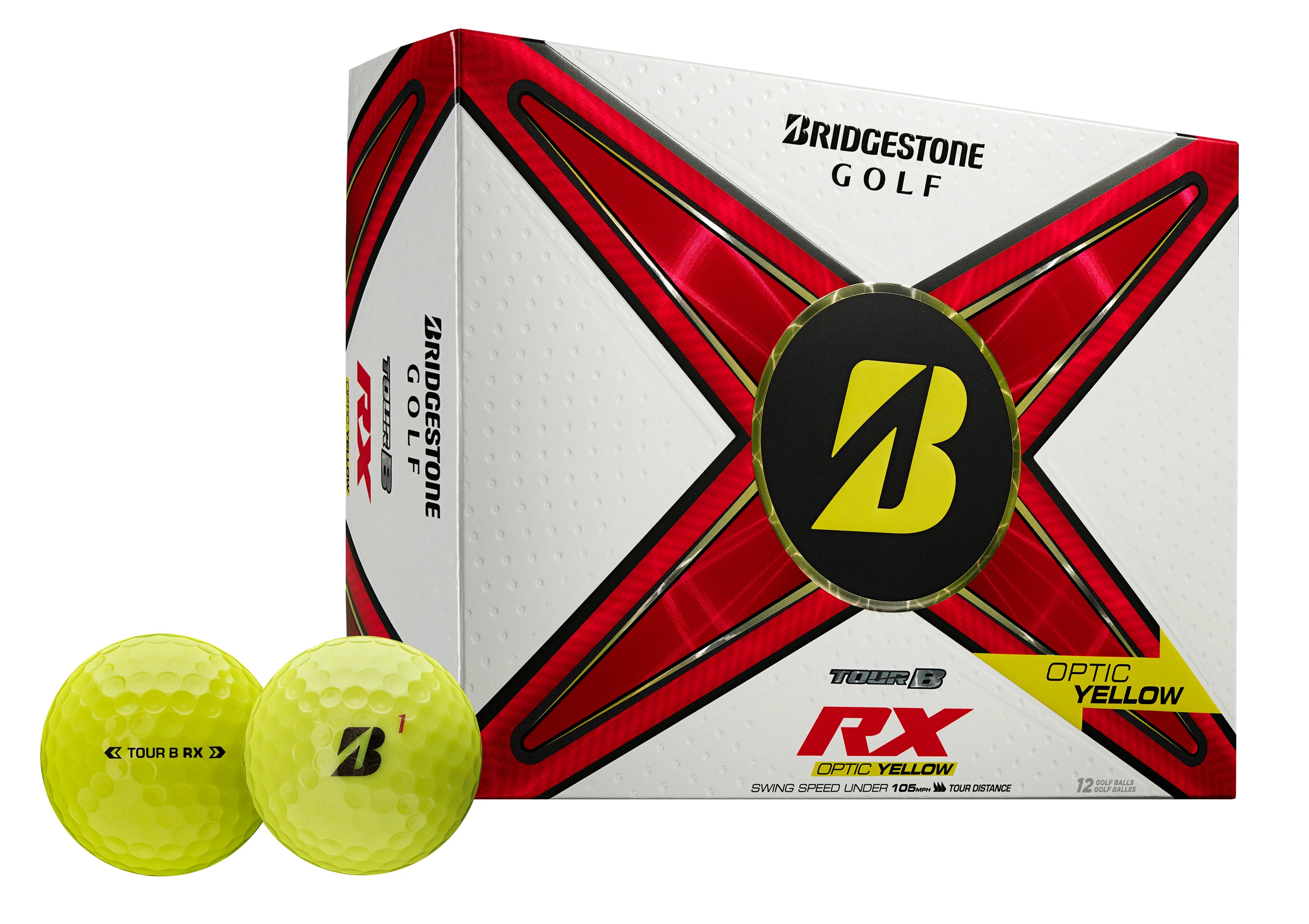Bridgestone Tour B RX Yellow '24 Golf Balls - Dozen