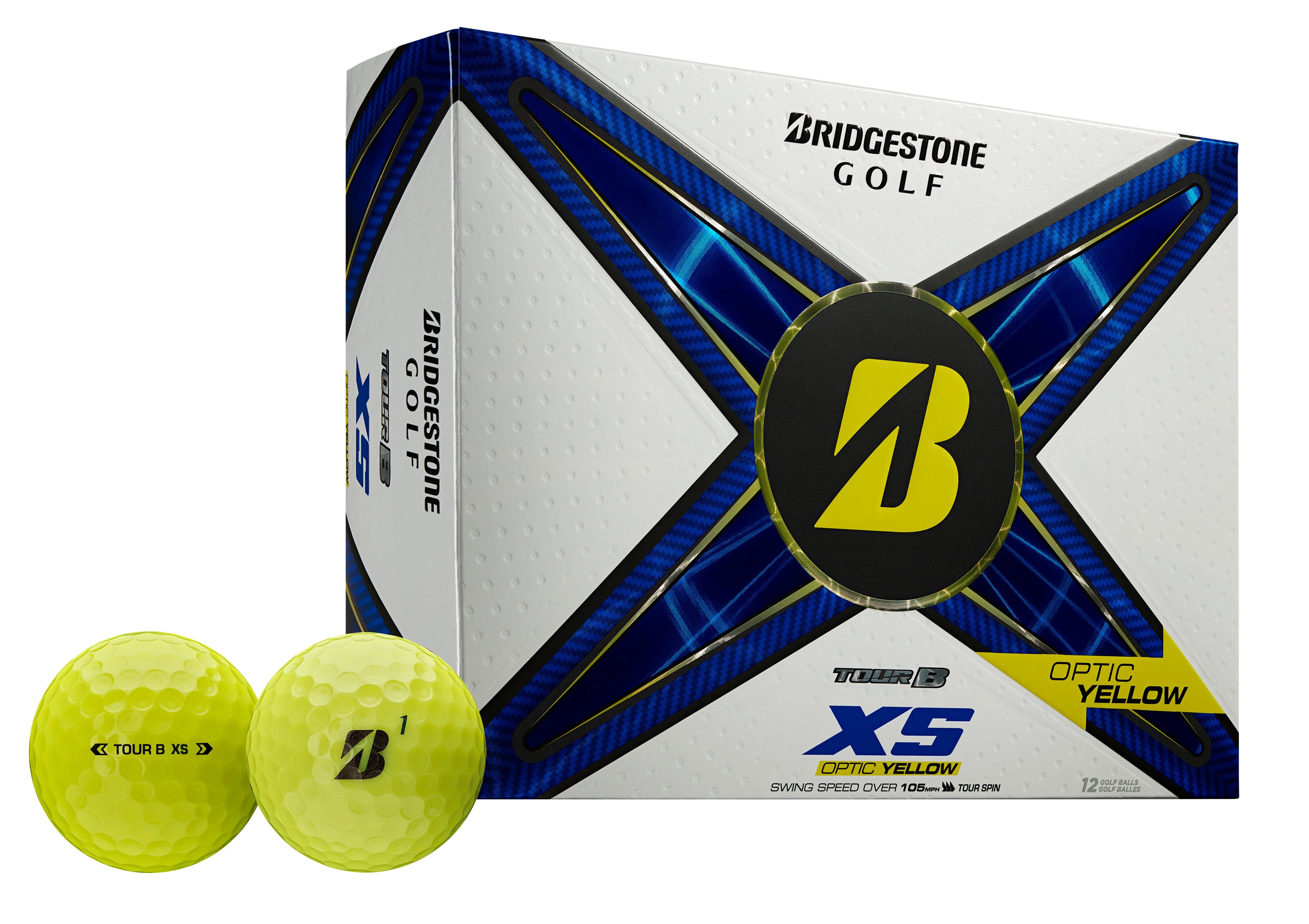 Bridgestone Tour B XS Yellow '24 Golf Balls - Dozen