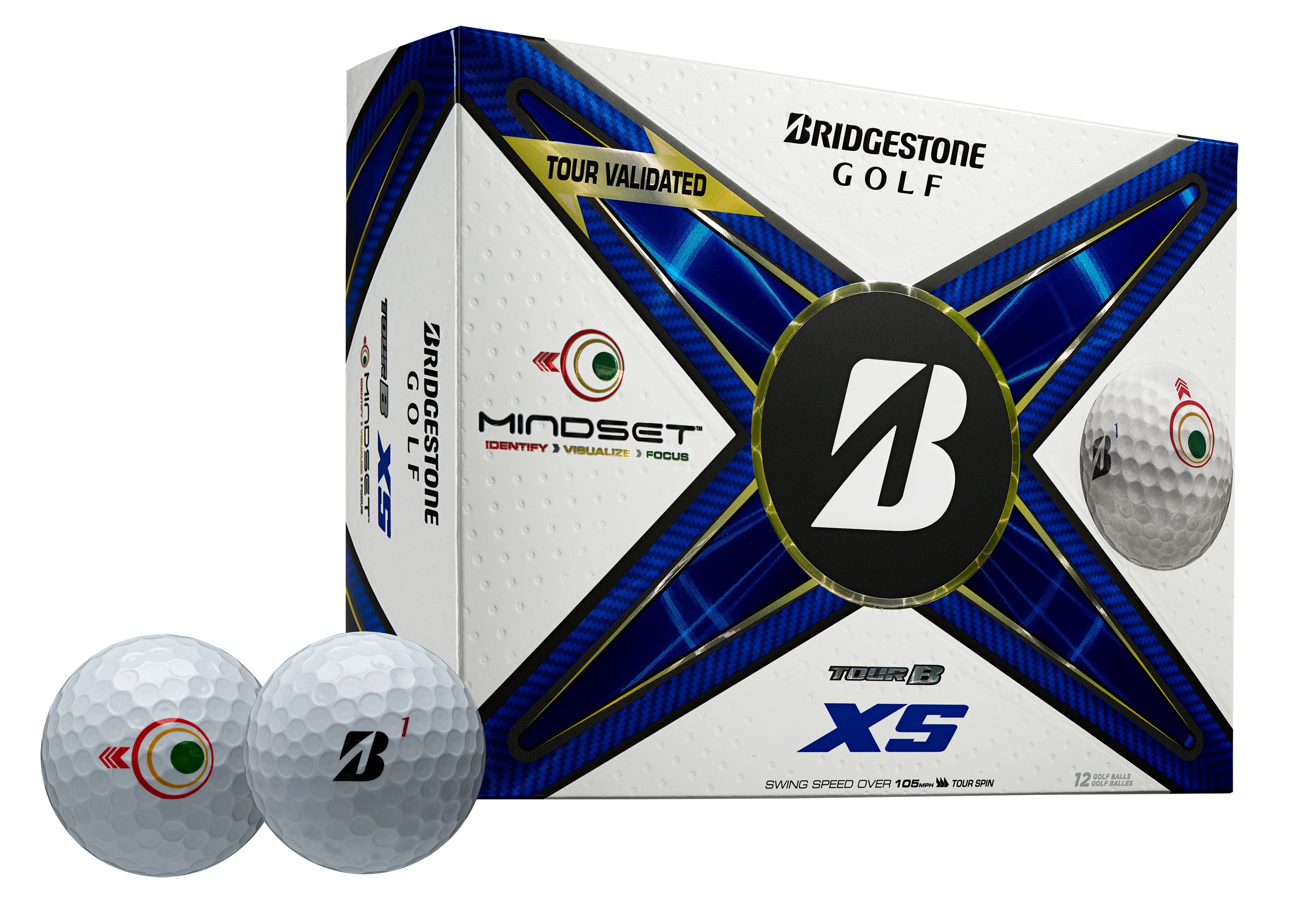 Bridgestone Tour B XS MindSet '24 Golf Balls - Dozen