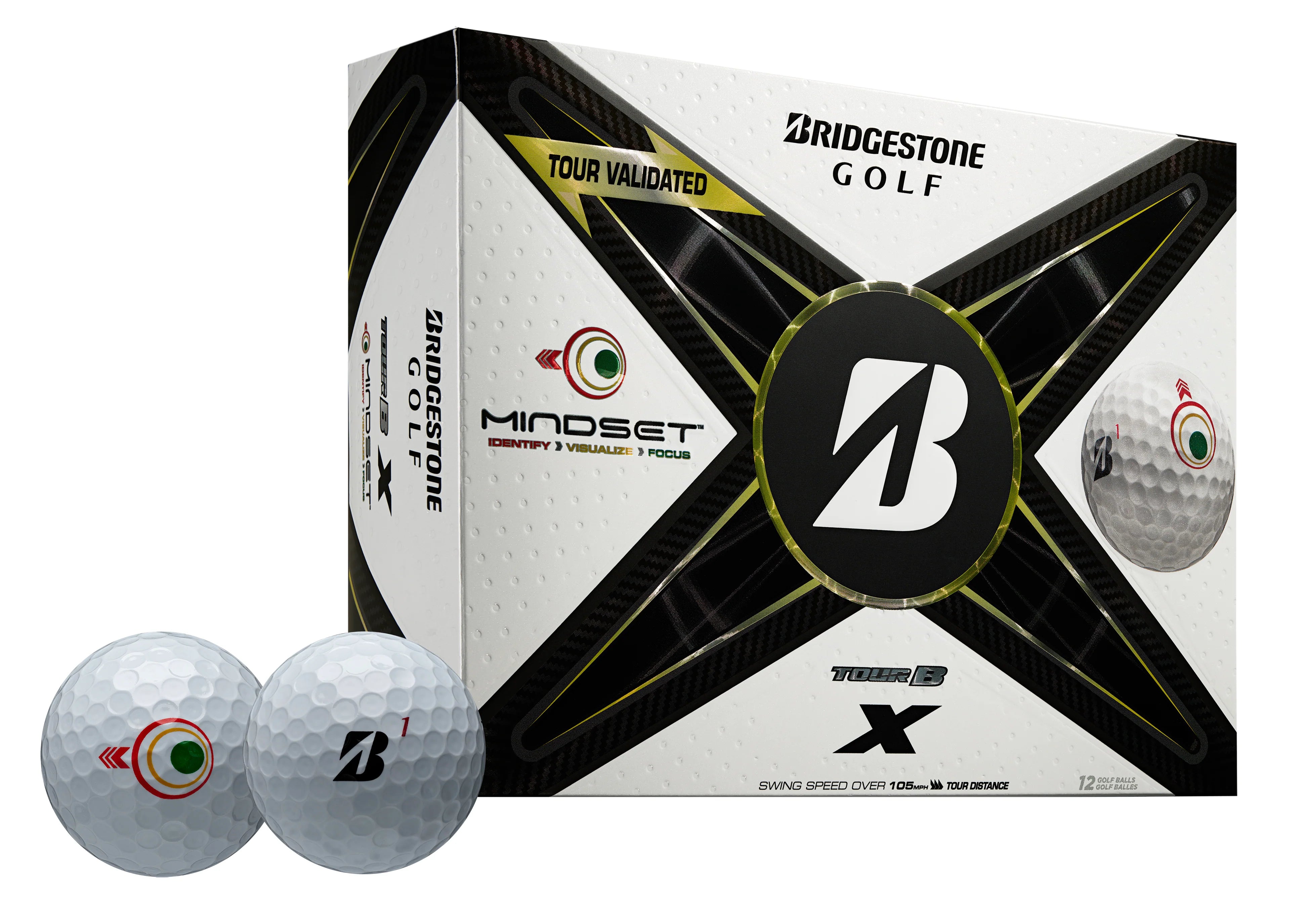Bridgestone Tour B X Mindset '24 Golf Balls - Dozen