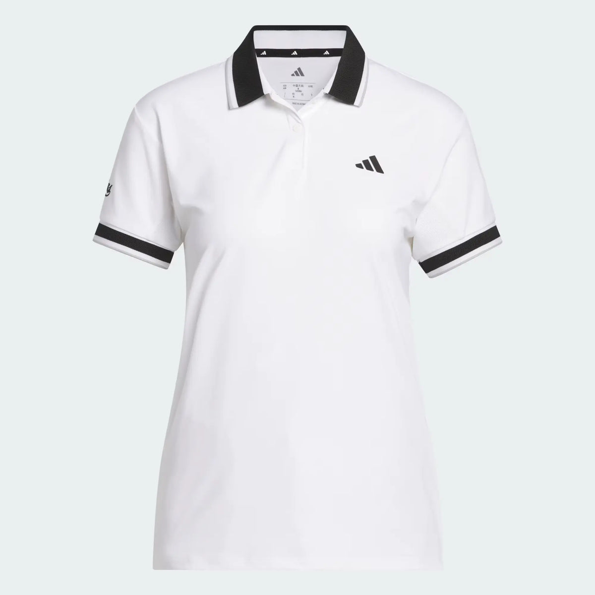 Adidas Women's Climacool Flat Knit Collar Polo Shirt - White
