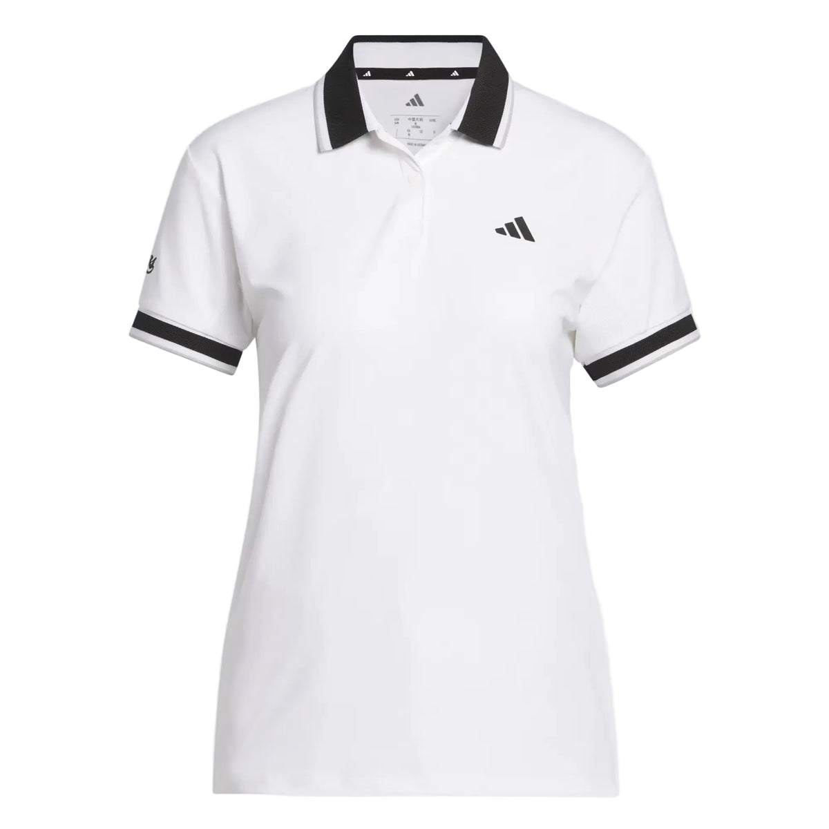 Adidas Women's Climacool Flat Knit Collar Polo Shirt - White