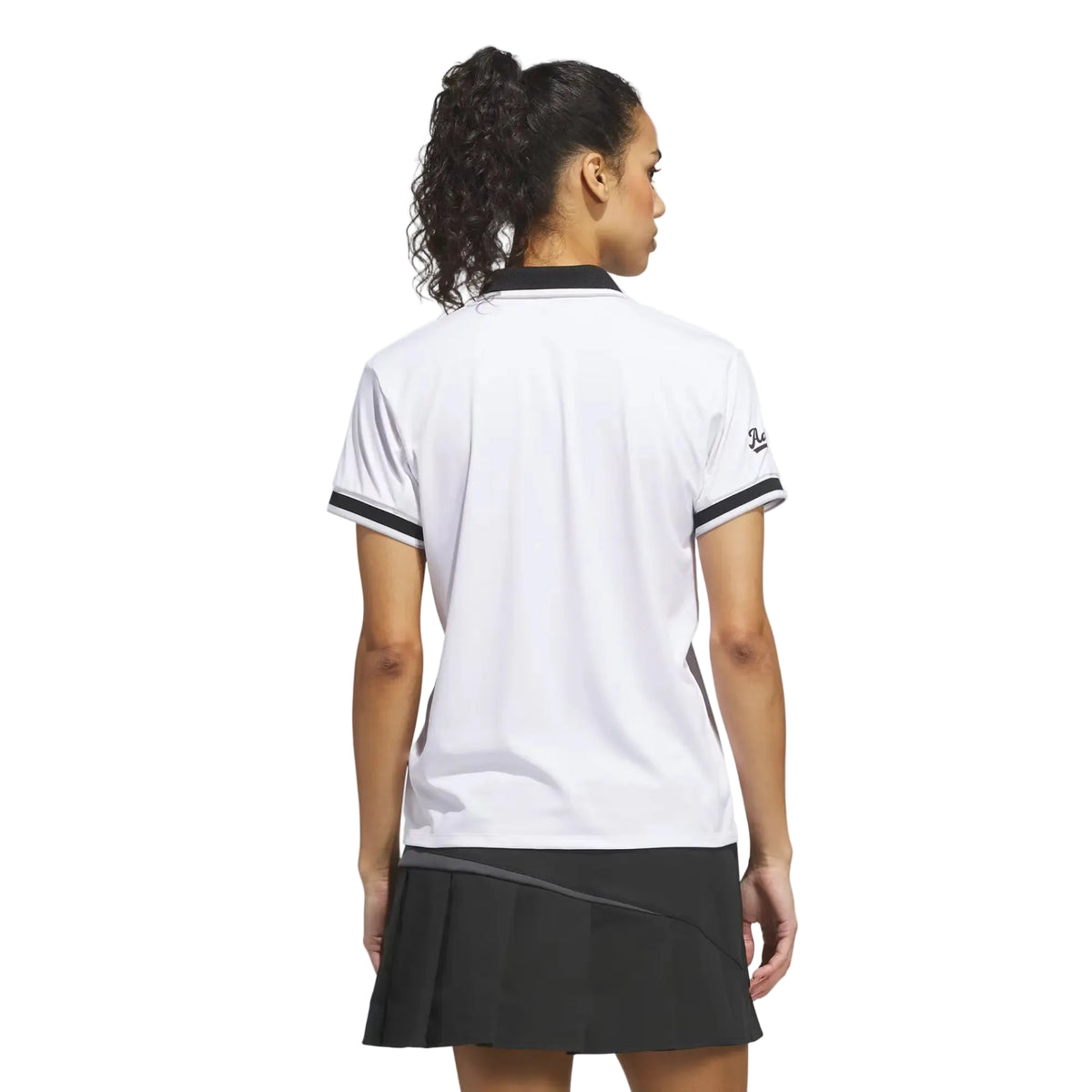 Adidas Women's Climacool Flat Knit Collar Polo Shirt - White