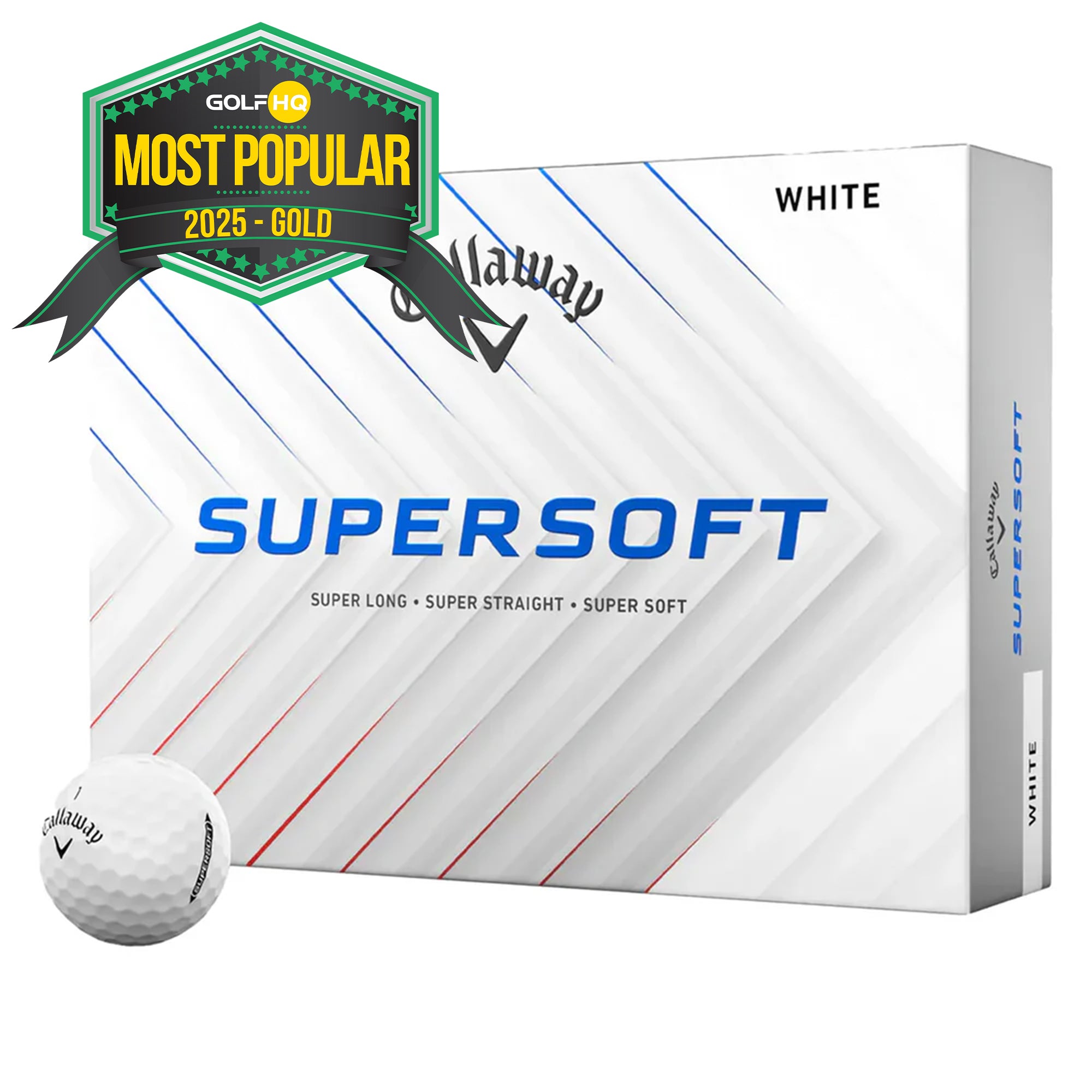 Callaway 2025 Supersoft Golf Balls - White