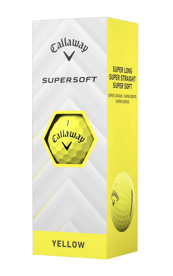 Callaway 2025 Supersoft Golf Balls - Yellow Sleeve