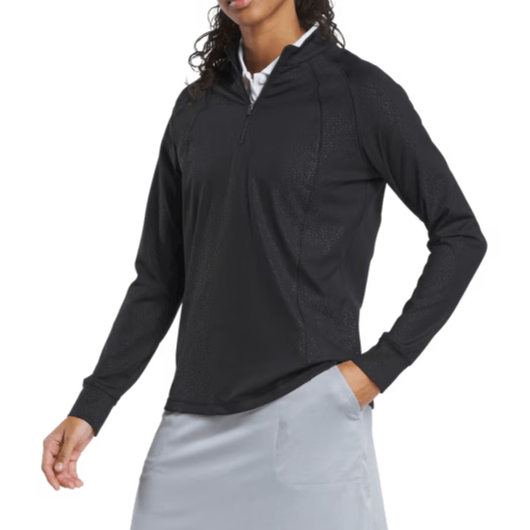 FootJoy Ladies Embossed Quarter Zip Pullover