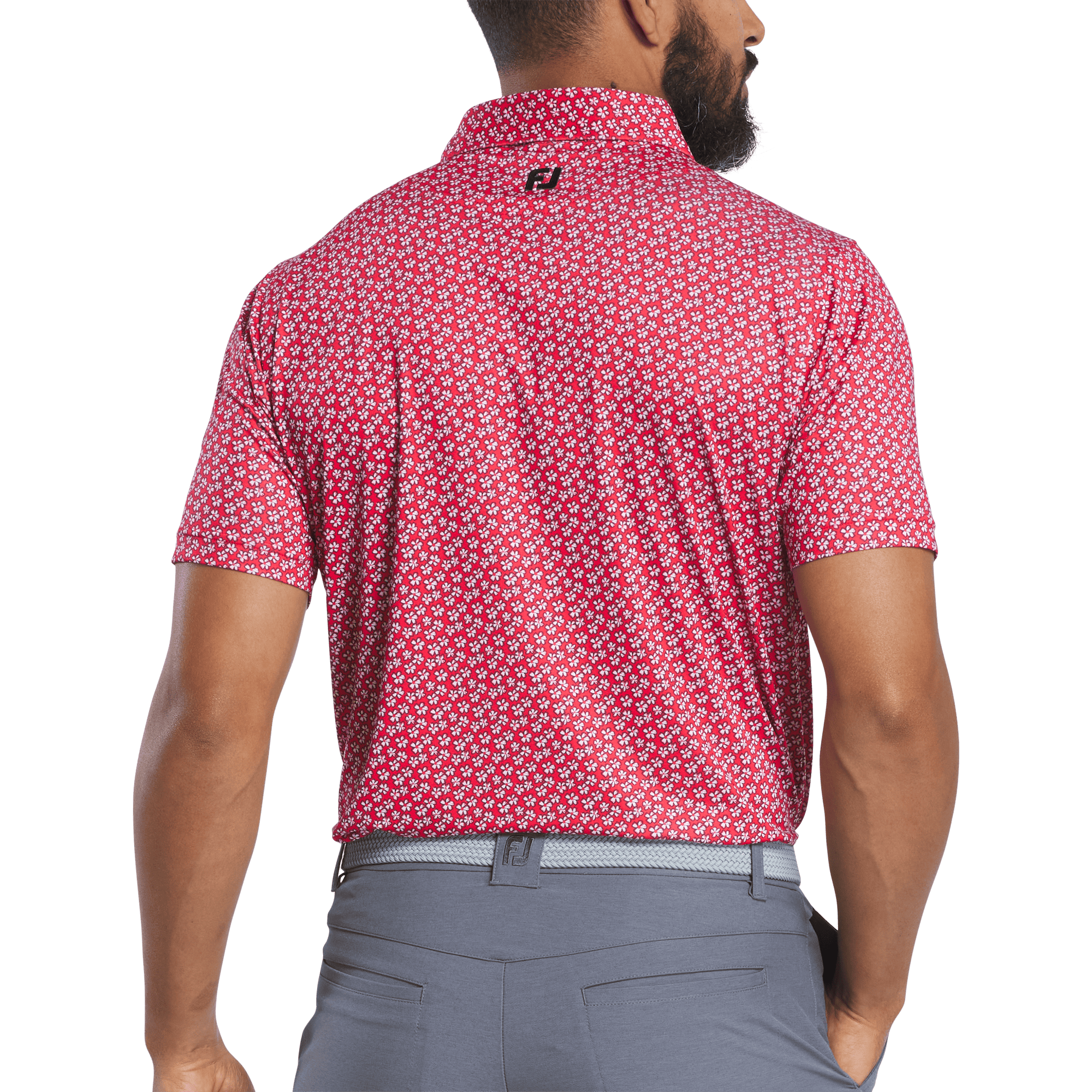 FootJoy Flower Sketch Lisle Golf Polo