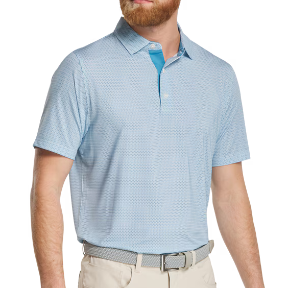 FootJoy Tee Geo Print Polo - High Tide