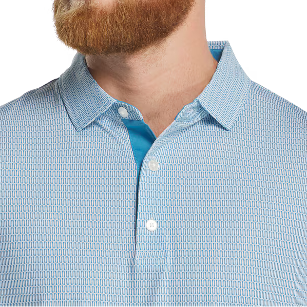 FootJoy Tee Geo Print Polo - High Tide