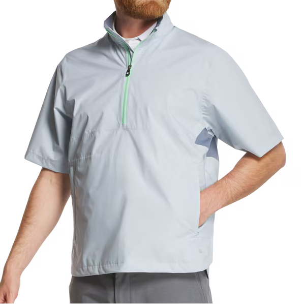FootJoy HydroLite X Short Sleeve Rain Shirt - Flint/Niagara