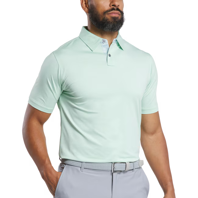 FootJoy Heather Lisle Polo - Pistachio/Lattice