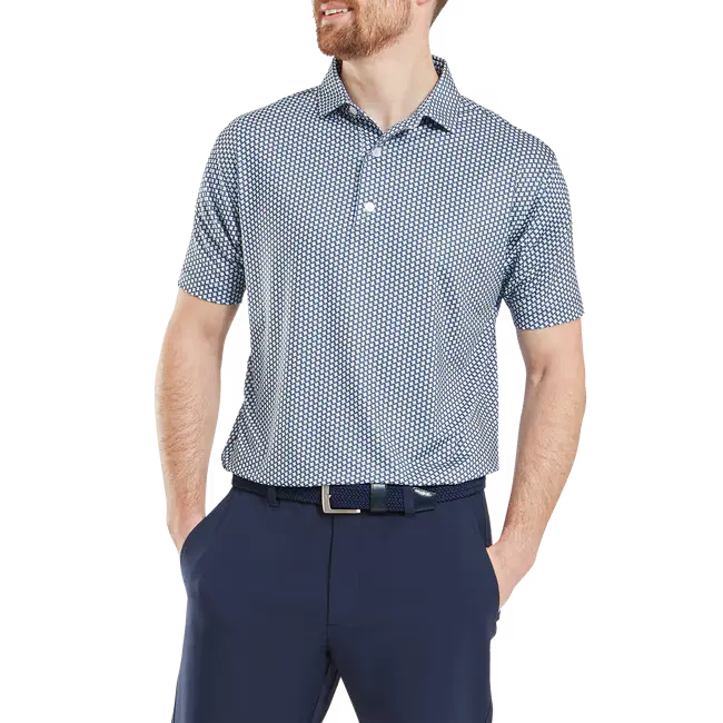 FootJoy Houndstooth Geo Lisle Polo Shirt