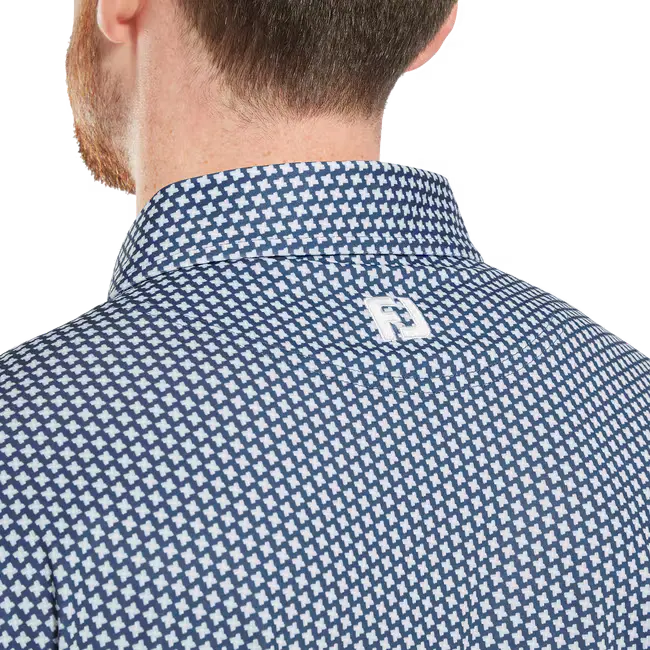 FootJoy Houndstooth Geo Lisle Polo Shirt