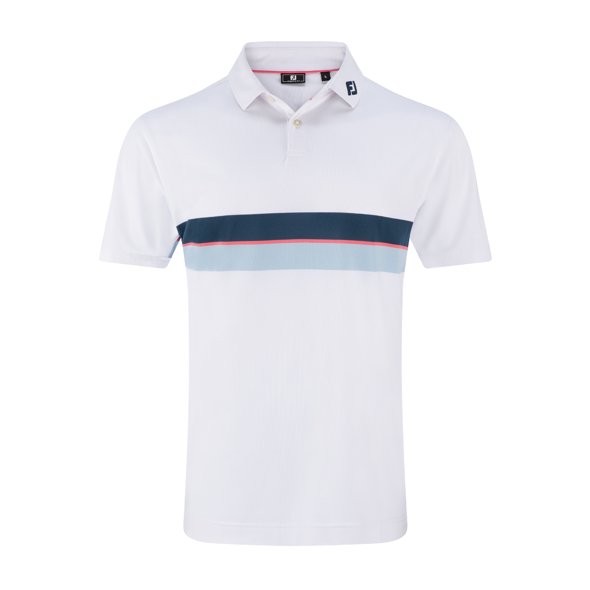 FootJoy Men's Double Chest Band Pique Polo