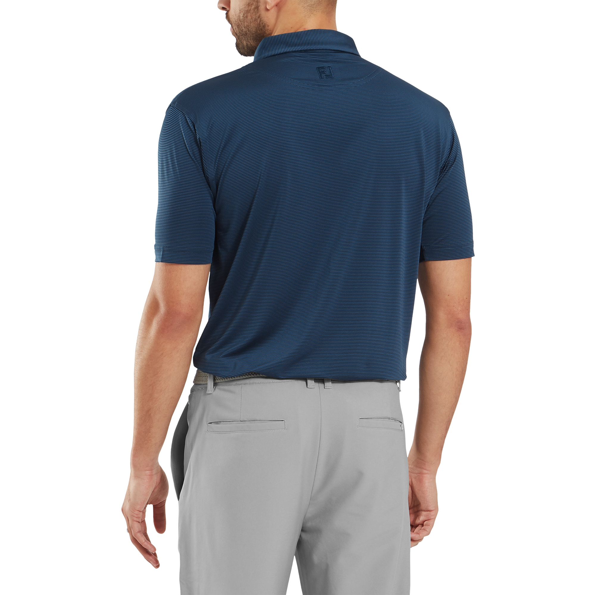 FootJoy Men`s Lisle Micro Feeder Stripe Golf Polo