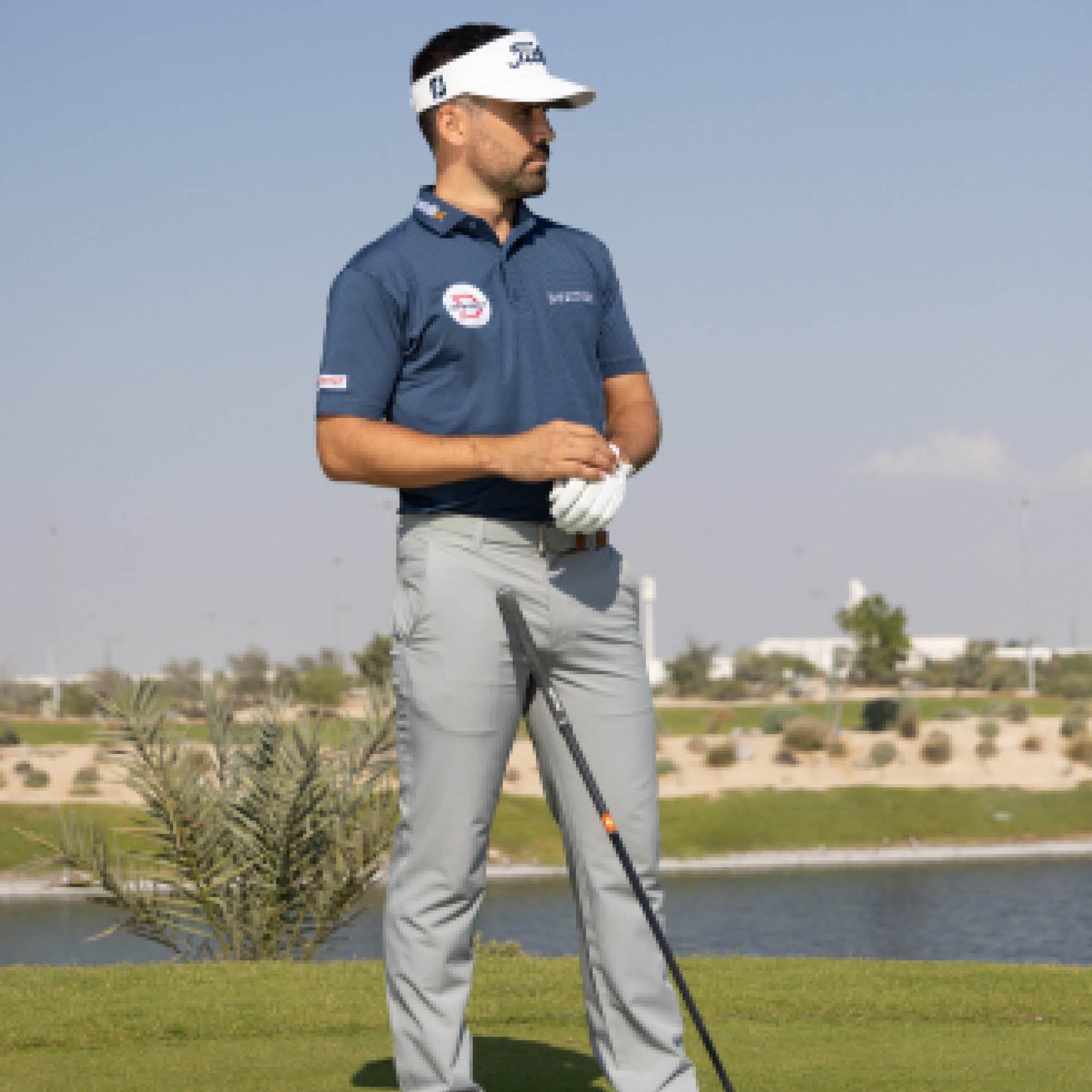 FootJoy Men`s Lisle Micro Feeder Stripe Golf Polo