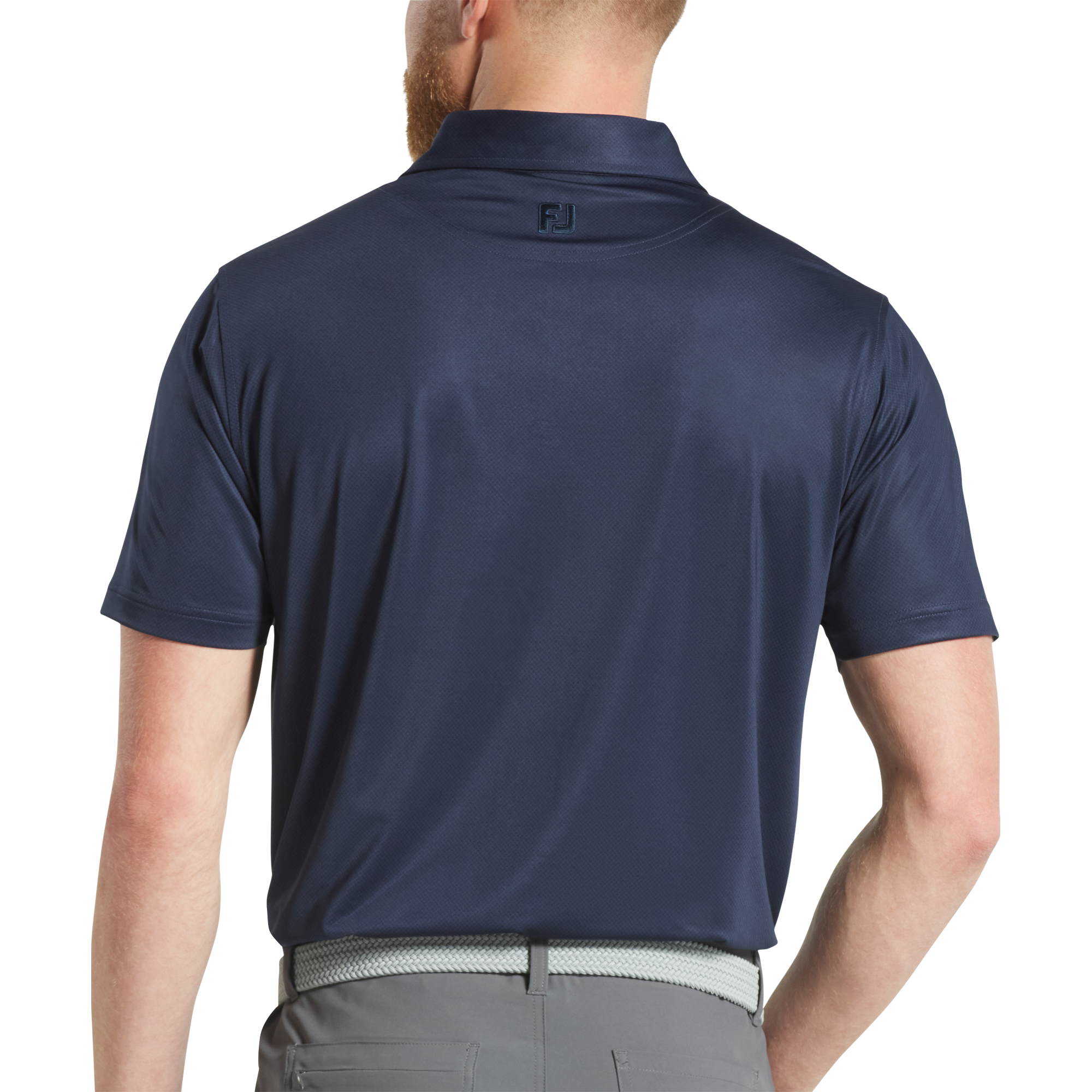 FootJoy Men`s Tonal Dot Print Lisle Golf Polo