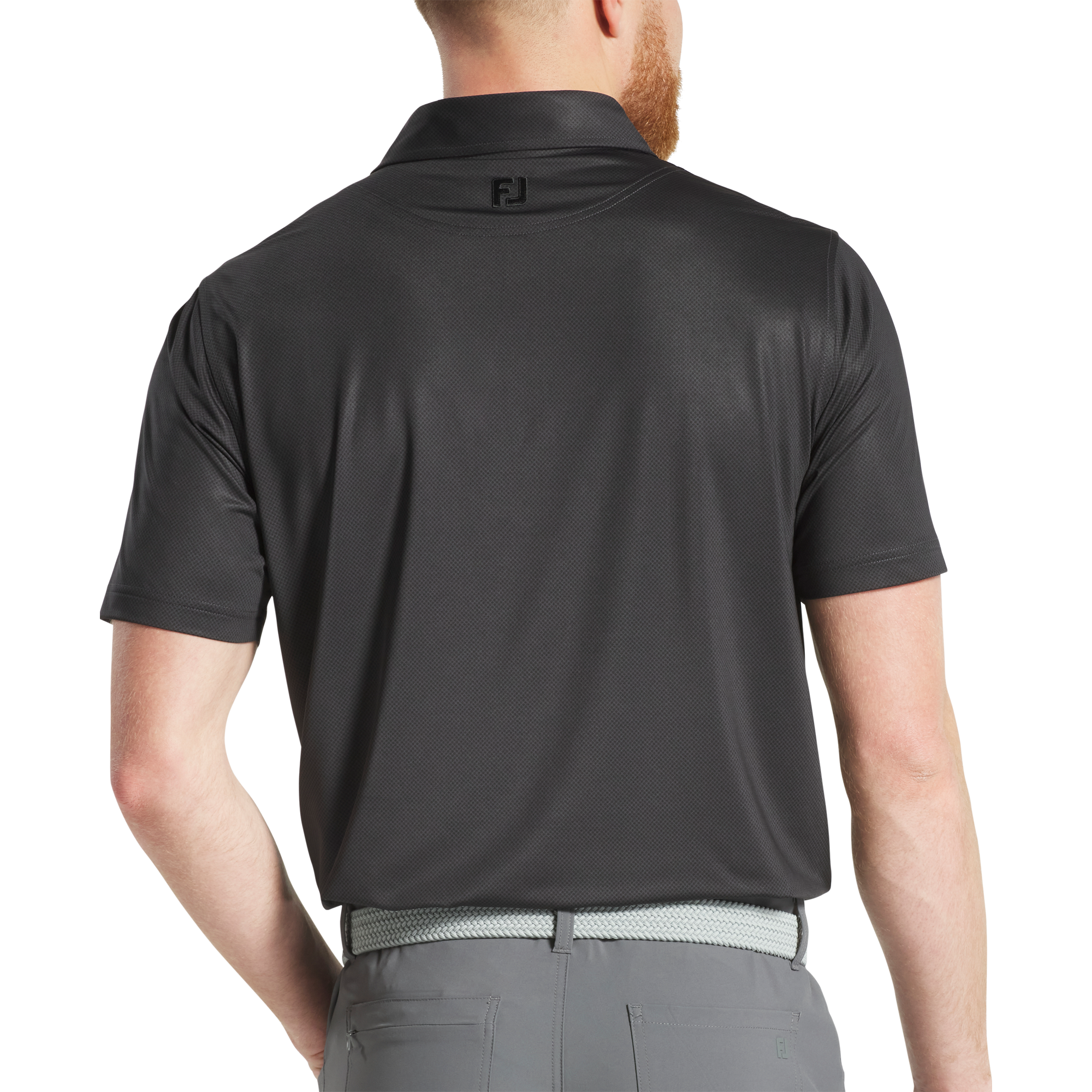 FootJoy Men`s Tonal Dot Print Lisle Golf Polo