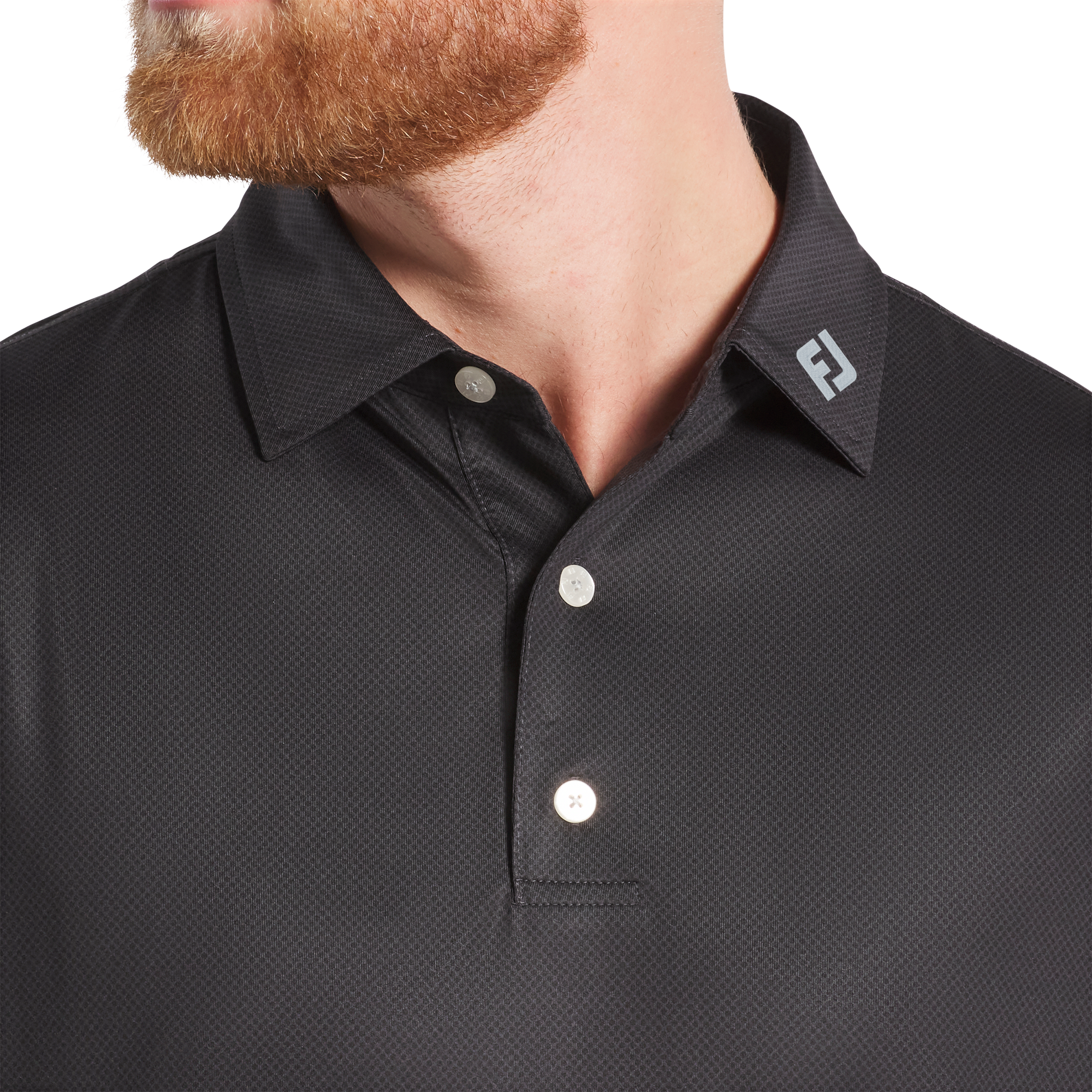 FootJoy Men`s Tonal Dot Print Lisle Golf Polo
