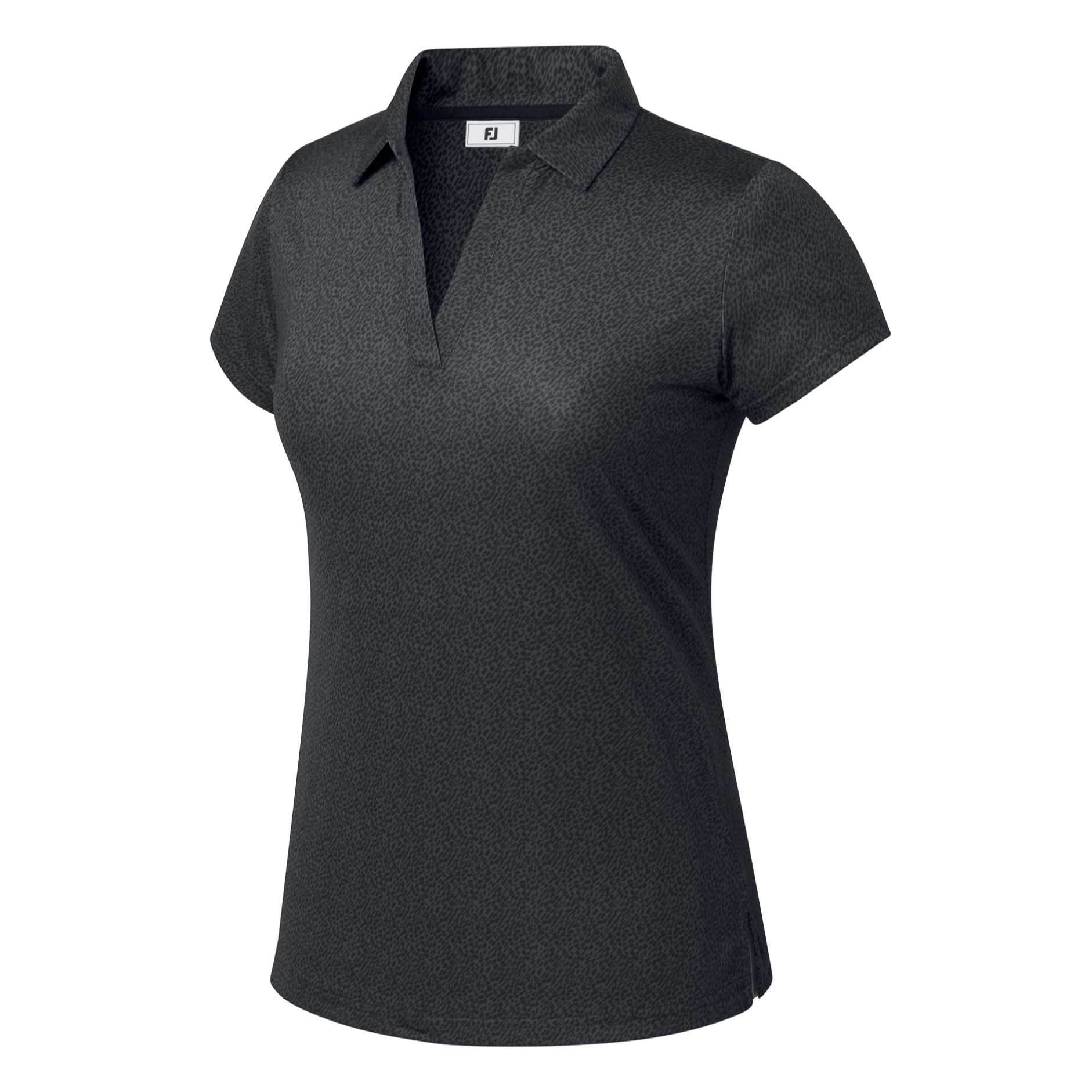 Black polo shirt on a white background