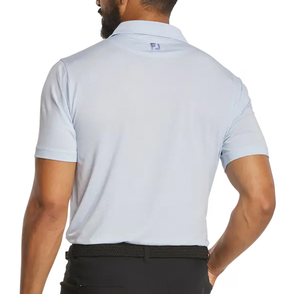 FootJoy Deco Diamond Print Polo - Periwinkle/Ice Water