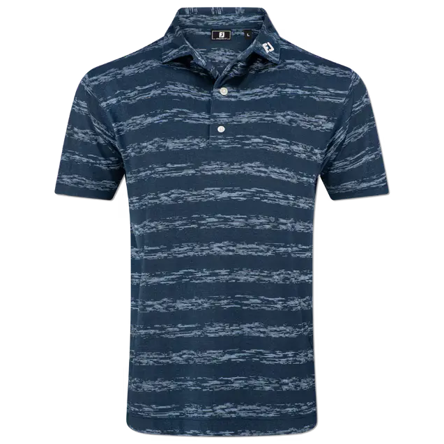 FootJoy Ikat Stripe Lisle Polo - Navy