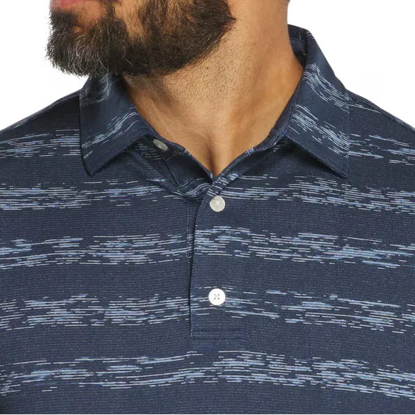 FootJoy Ikat Stripe Lisle Polo - Navy