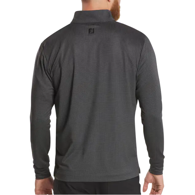 FootJoy Houndstooth Geo Midlayer - Black/Charcoal