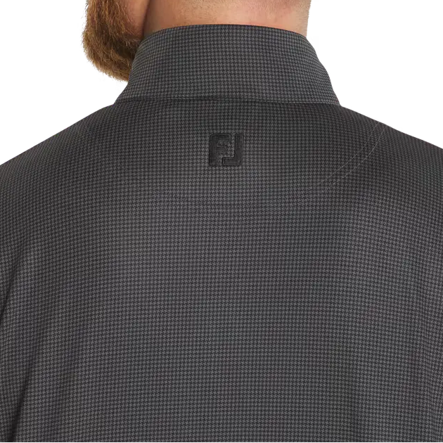 FootJoy Houndstooth Geo Midlayer - Black/Charcoal